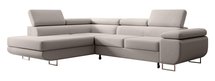 Stevil L-shaped corner sofa with sleeping function with Castel 04 container, easy-to-clean velvet, left-hand side