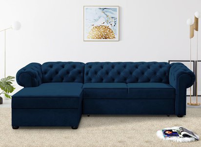 Corner sofa with sleeping function Brusce (Fabric: Kronos 09, Side: Left)