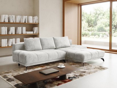 Corner sofa with sleeping function Felipe L-shaped left side with container Aragon 80