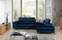 Bissao corner sofa bed (Fabric: Monolith 77, Side: Right)