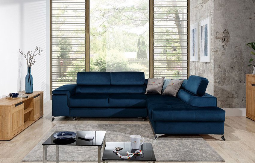 Bissao corner sofa bed (Fabric: Monolith 77, Side: Right)