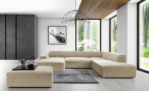 Terrafino U-shaped modular corner sofa with backrest on the right Onega 14