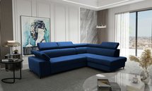 Tazzola L-shaped corner sofa bed with storage (Fabric: Manila 26, Side: Right)