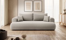 Ovo three-seater sofa with storage Castel 04 velour in easy-clean fabric