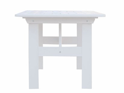 Sketted garden table made of pine wood, white