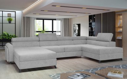 Corner sofa with sleeping function Matoaka (Fabric: Grande 81, Side: Right)