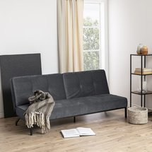 Balisa two-seater sofa bed, dark gray