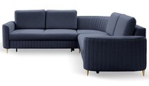 Corner sofa with sleeping function Pantano L-shaped with container (Fabric: Castel 79, Side: Right)