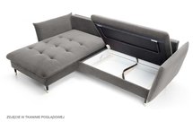 Balze L-shaped corner sofa bed with storage (Fabric: Matt Velvet 83, Side: Left)