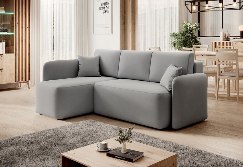 Corner sofa with sleeping function Cascato L-shaped with container Sola 04 left-hand side