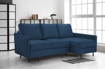 Corner sofa with sleeping function Rosilli L-shaped with container right side Monolith 77