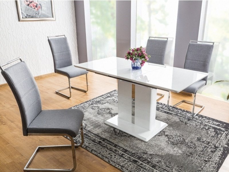 Vilar extendable table 110-150x75 cm white