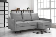 Corner sofa with sleeping function Rosilli L-shaped with container right side Monolith 85