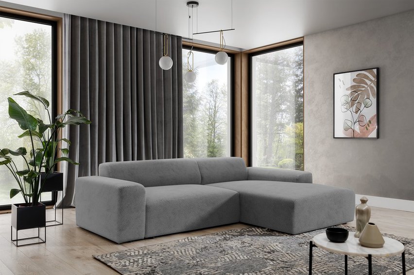 Corner sofa with sleeping function Terrafino L-shaped Onega 7 right-hand side