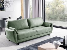 Toivola three-seater sofa with storage, light green velvet, hydrophobic