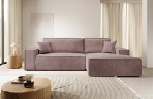 Corner sofa bed Farese New L-shaped with container (Fabric: Poso 27, Side: Right)