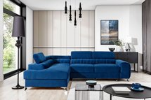 Corner sofa with sleeping function Negreiros (Fabric: Kronos 09, Side: Left)