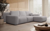 Corner sofa bed Carnos L-shaped with ball, single cushions Moly 80 hydrophobic chenille right side