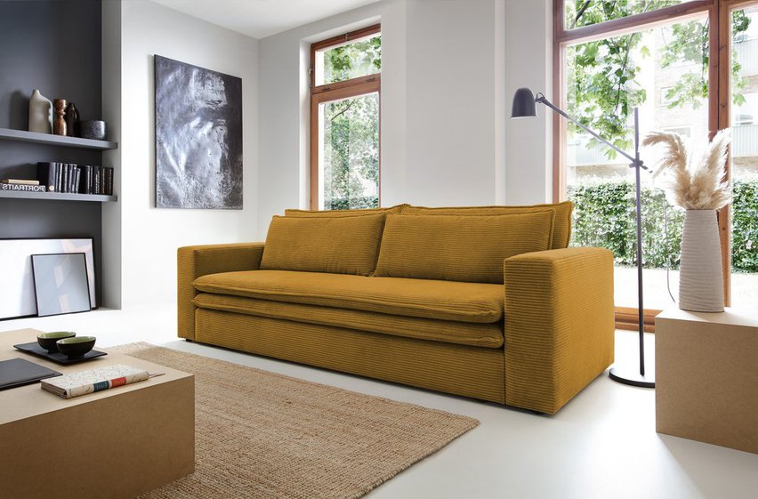 Baptello Poso 01 three-seater sofa bed with corduroy storage