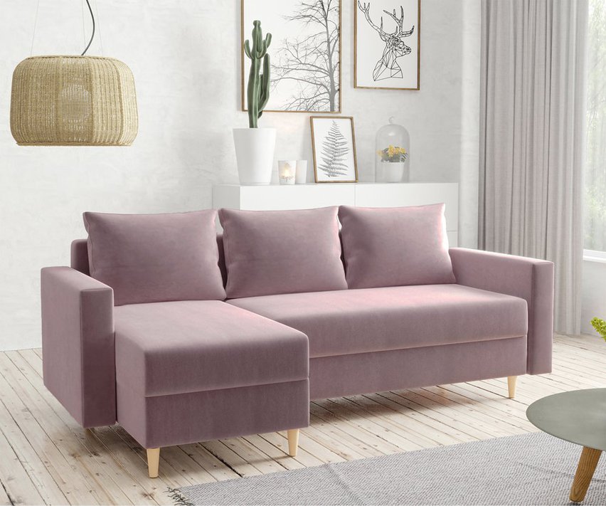 Corner sofa with sleeping function Indeally (Fabric: Kronos 27)