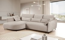 Oblivio corner sofa with sleeping function L-shaped with container (Fabric: Haga 30, Side: Left)