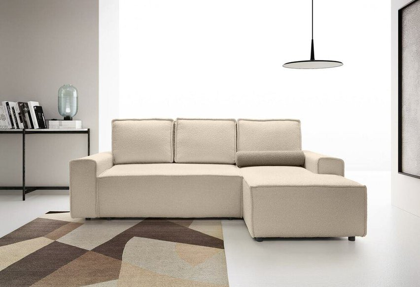 Bergantino extendable corner sofa with storage (Fabric: Catch Me 02, Side: Right)