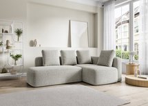 Corner sofa with sleeping function Halme Coco 80 L-shaped with side and container hydrophobic braid right-hand side