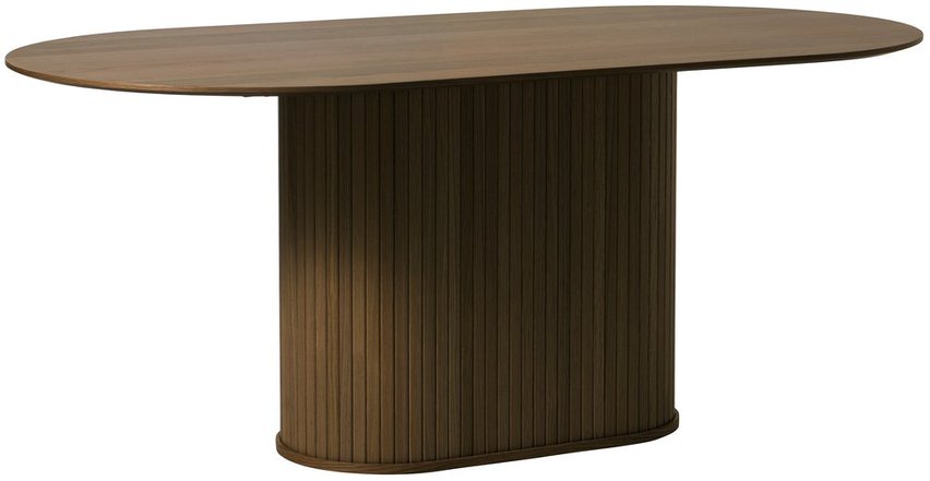 Table ovale Gativel 95x180 chêne brûlé