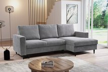 Corner sofa with sleeping function Nalika L-shaped with storage Poso 55 corduroy right-hand side