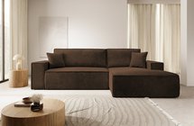 Corner sofa bed Farese New L-shaped with container (Fabric: Poso 06, Side: Right)