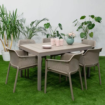 Rio Nardi extendable garden table 140-210x85 cm made of certified brown material