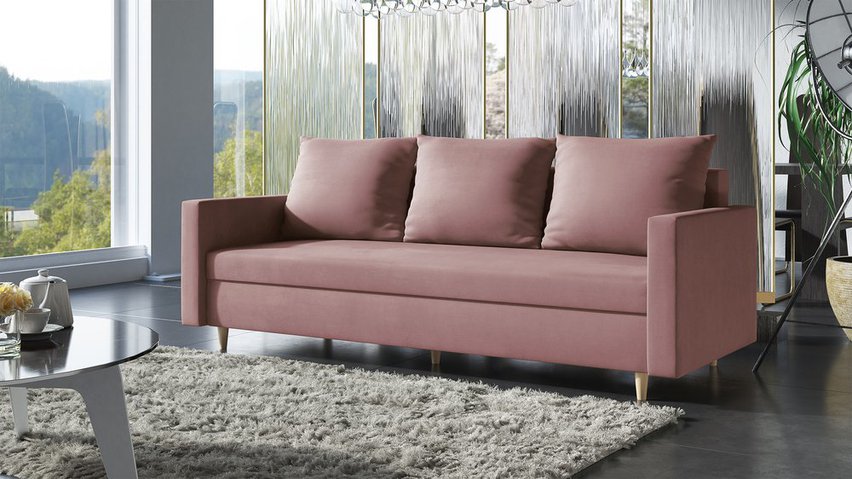 Calluto sofa bed with Kronos 29 velvet container