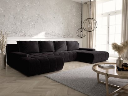 Corner sofa with sleeping function Magliano U-shaped with storage Poso 34 corduroy