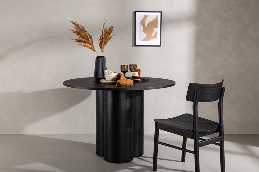 Convalder dining table 110x110 cm black