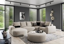 Castellina U-shaped modular corner sofa with backrest on the right Abriamo 2