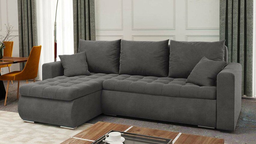 Corner sofa with sleeping function Derkan L (Fabric: Magic Velvet 2271)