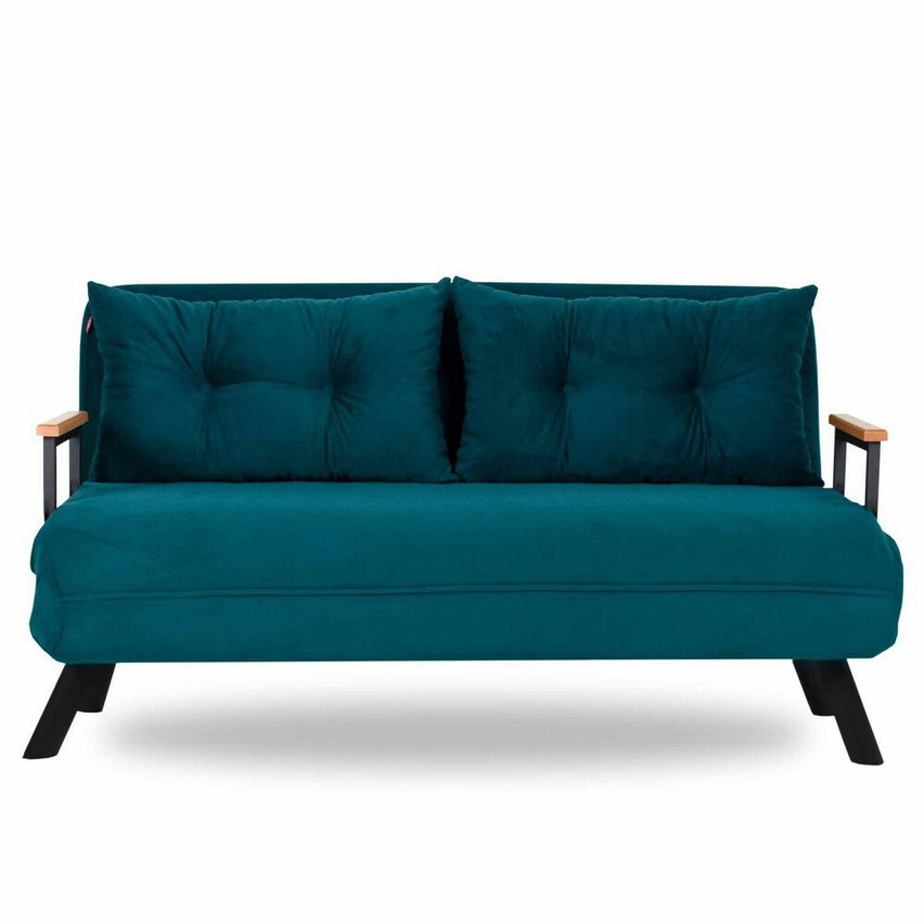 [P-278-037810-001-ASR] Aligmart two-seater sofa bed, dark turquoise