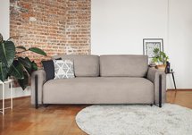 Cavalese three-seater sofa bed with a container on black legs Jarell 20