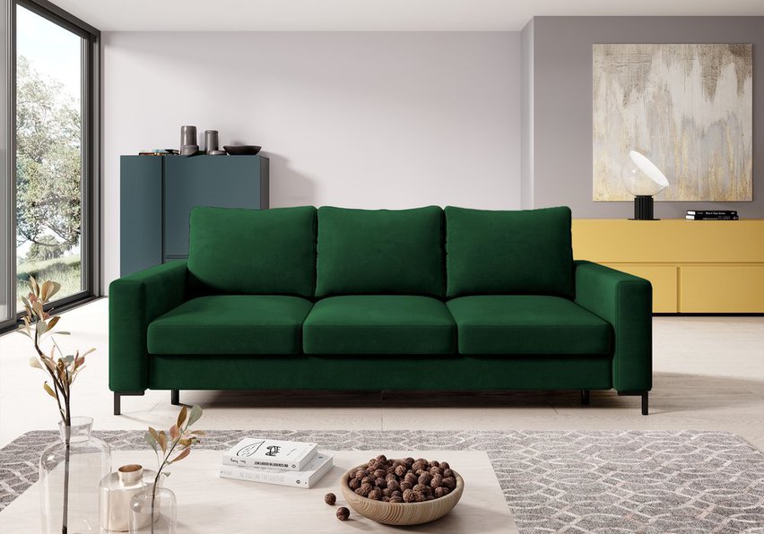 Mokpeo three-seater sofa bed with storage (Fabric: Velluto 10)