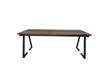 Sality teak dining table on steel legs