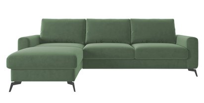 Softano L-shaped corner sofa with sleeping function with Cloud 33 container, easy-cleaning, hydrophobic, left-sided