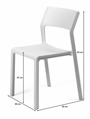 Trill Nardi garden chair made of certified plastic, yellow