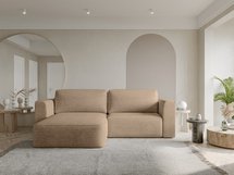 Corner sofa with sleeping function Sarrabi L-shaped left-hand side with storage Imagine me 03 hydrophobic chenille