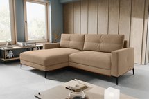 Corner sofa with sleeping function Sabbino L-shaped with storage Curio 15 hydrophobic chenille right-hand side