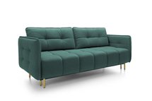 Portosello three-seater sofa bed with storage (Fabric: Castel 75, Legs: Gold)