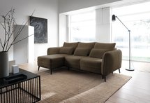 Eliano L-shaped corner sofa with sleeping function with Catch Me 03 boucle container, left-hand