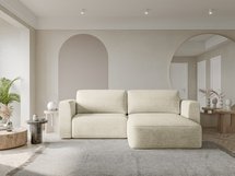 Corner sofa with sleeping function Sarrabi L-shaped right-hand side with storage Imagine me 01 hydrophobic chenille