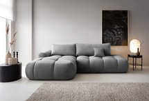 Ombo L-shaped corner sofa with sleeping function with container Salvador 17, hydrophobic velvet, left-hand side