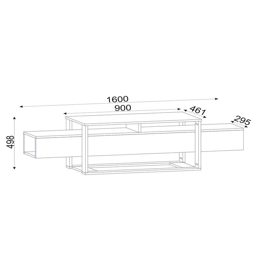 Excelsum TV cabinet black/gold 160 cm