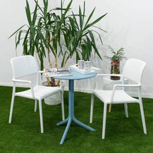 Spritz Nardi round garden table, 60 cm, made of certified light blue material